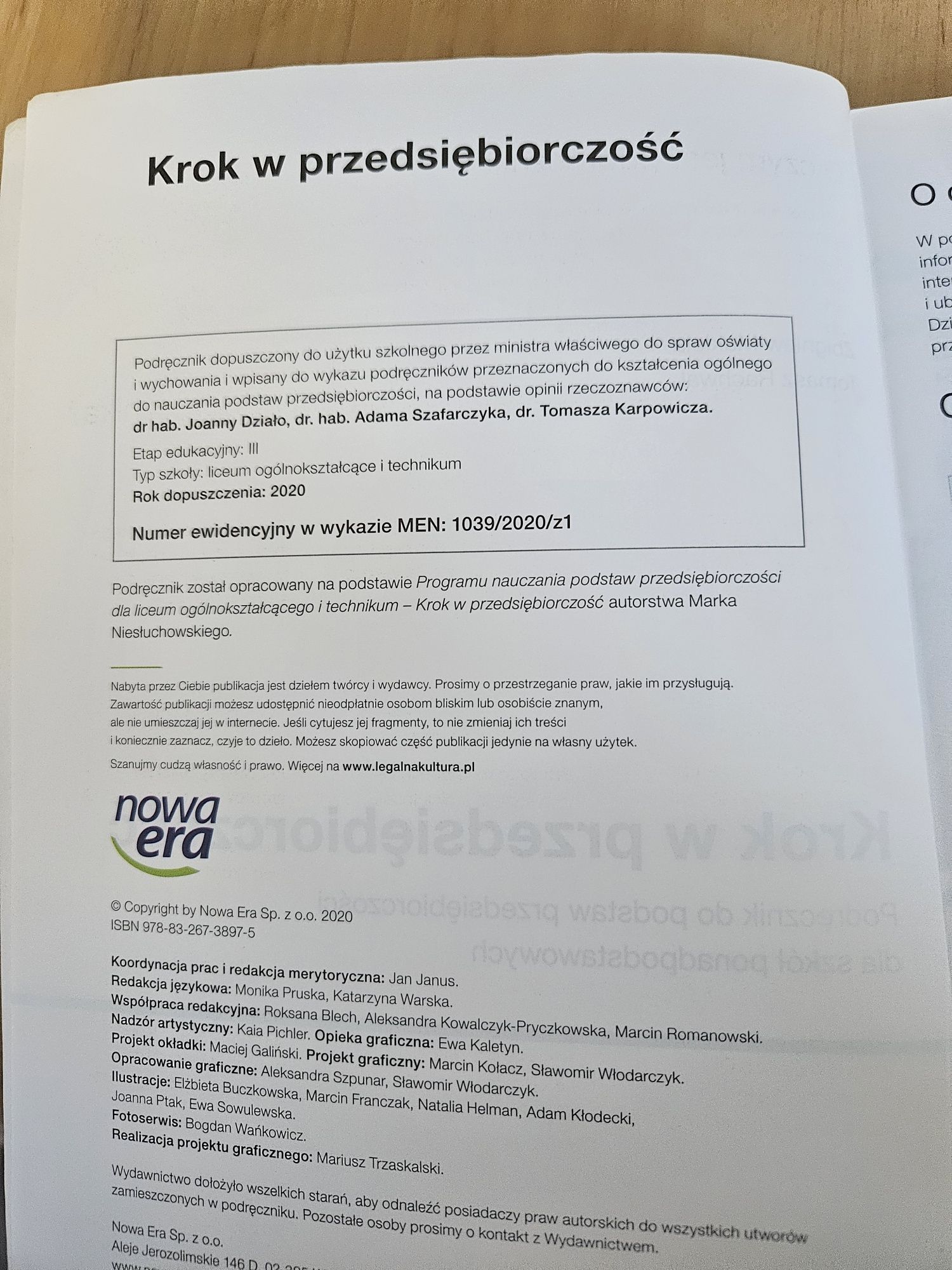 Krok w przedsiębiorczość 1039/2020/z1
