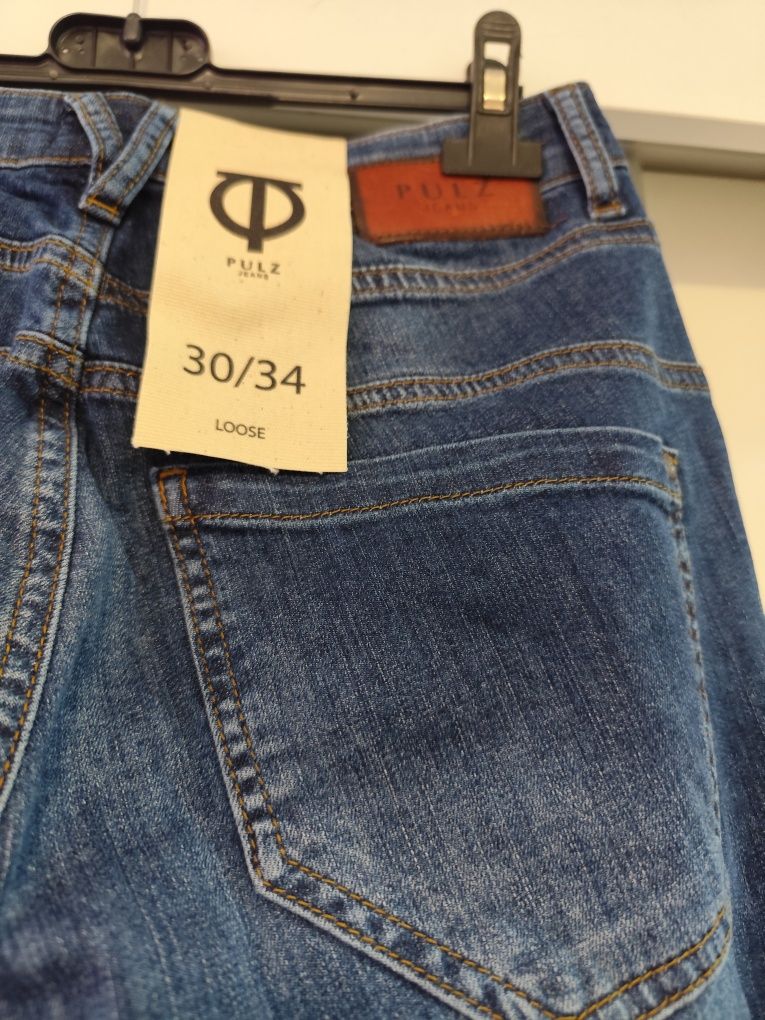 Spodnie jeans męskie 30/34 pulz loose granatowe nowe