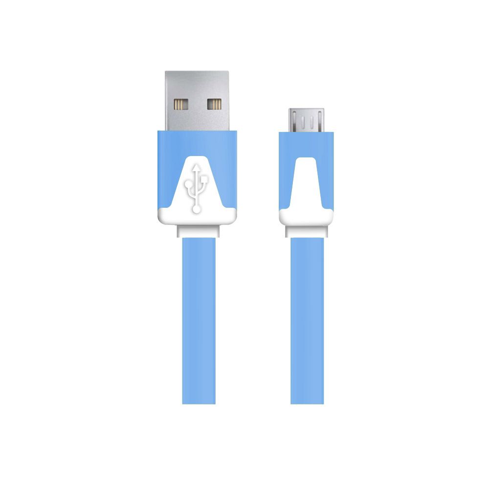 eb182b esperanza kabel micro usb 2.0 a-b m/m 1.8m płaski niebieski