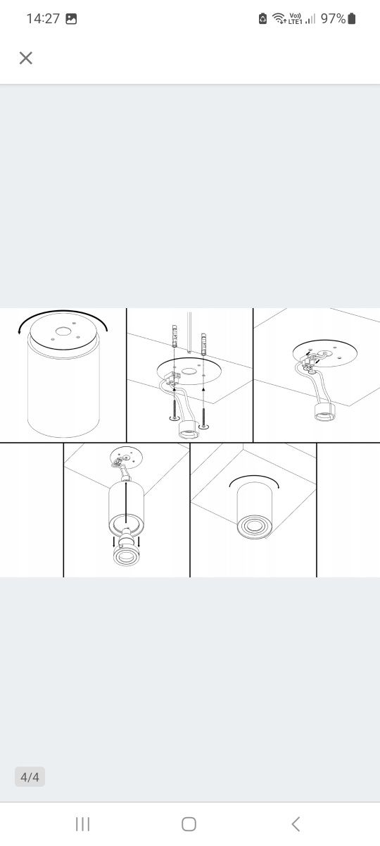 Lampa halogen tuba chrom 5sztuk