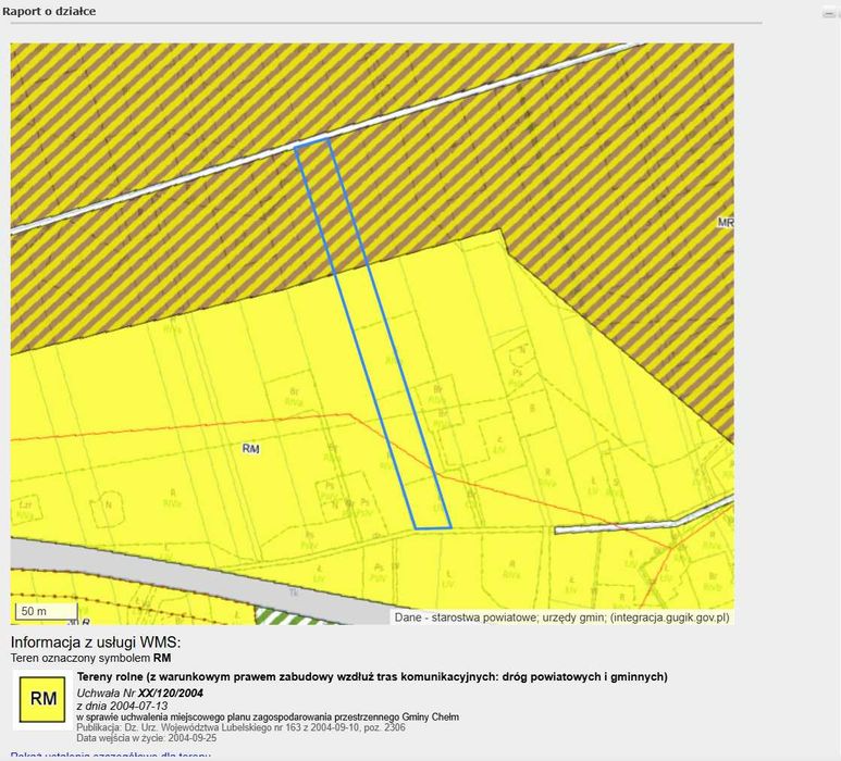 NOWA CENA -Działka - lokalizacja pod miastem Chełm --- RUDKA - 0,87 ha