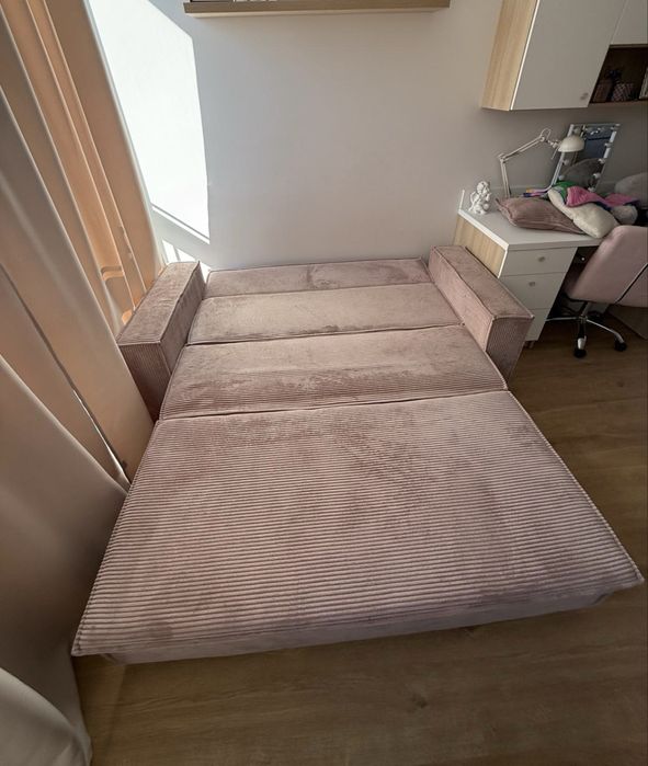 Sofa Viva IV Star welur kolor różowy 196x152