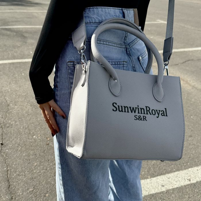 Сумка женская с ручками серая