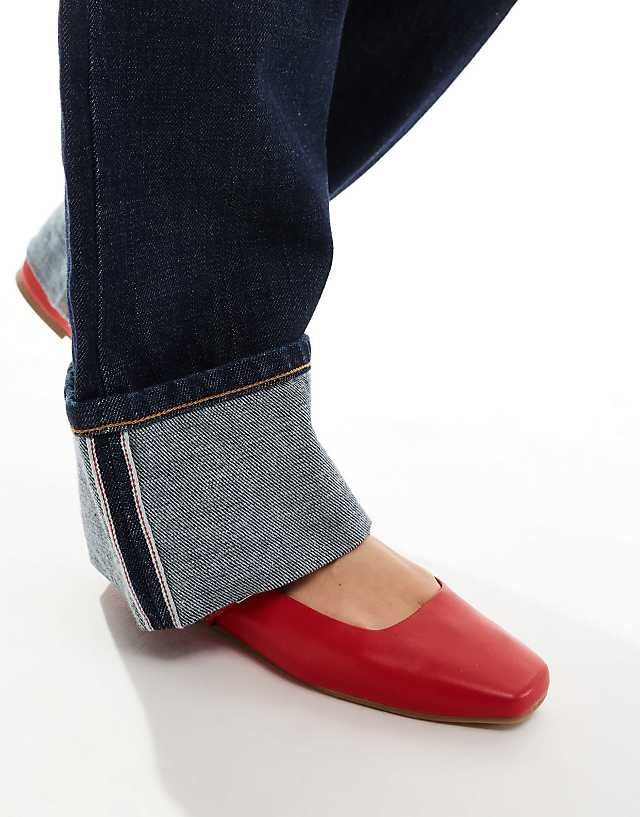 Asos Design 42 Czerwone Baleriny Lottie H17786