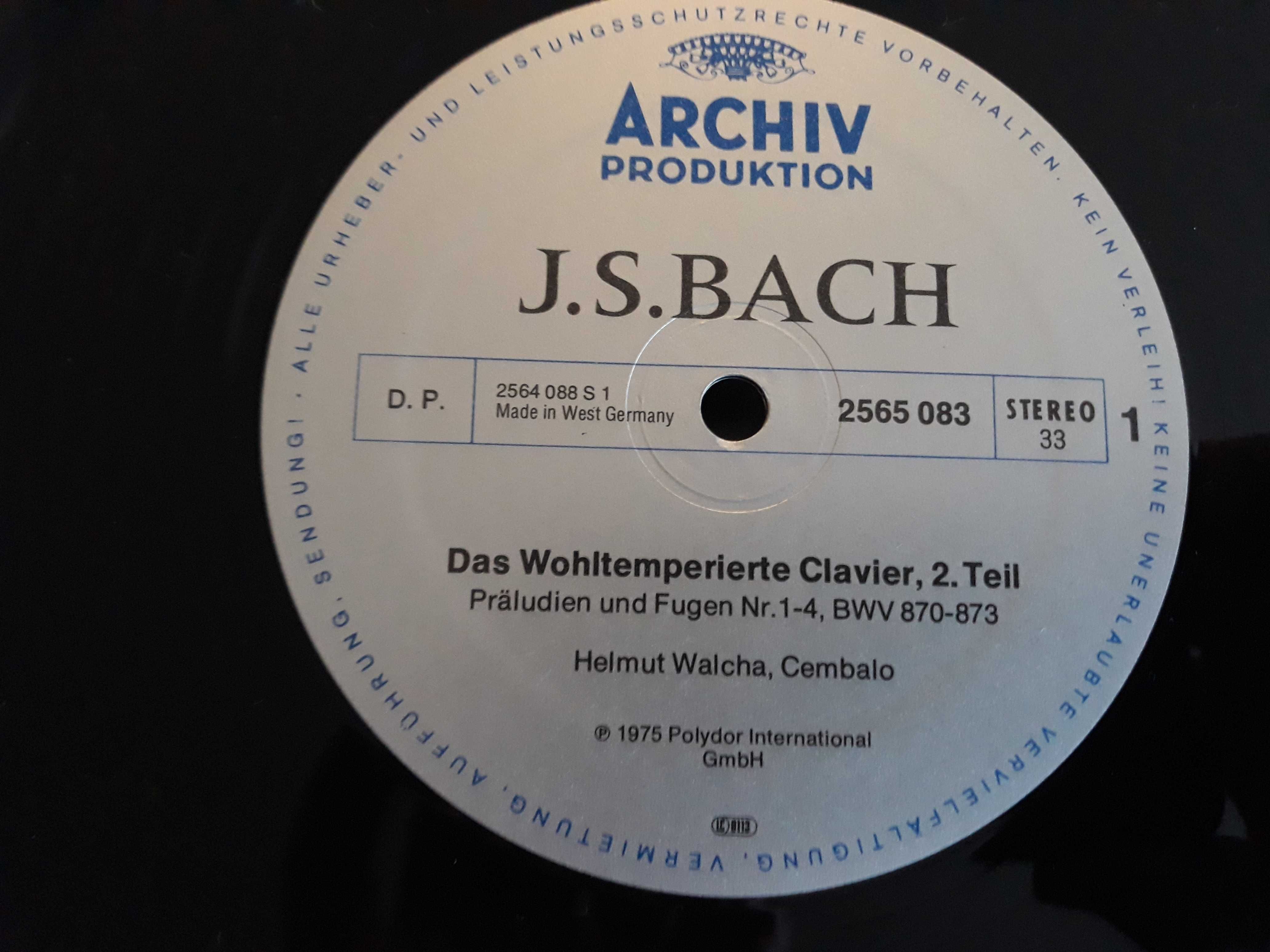 Płyty winylowe: J.S. Bach Das Wohltemperierte Clavier 1&2