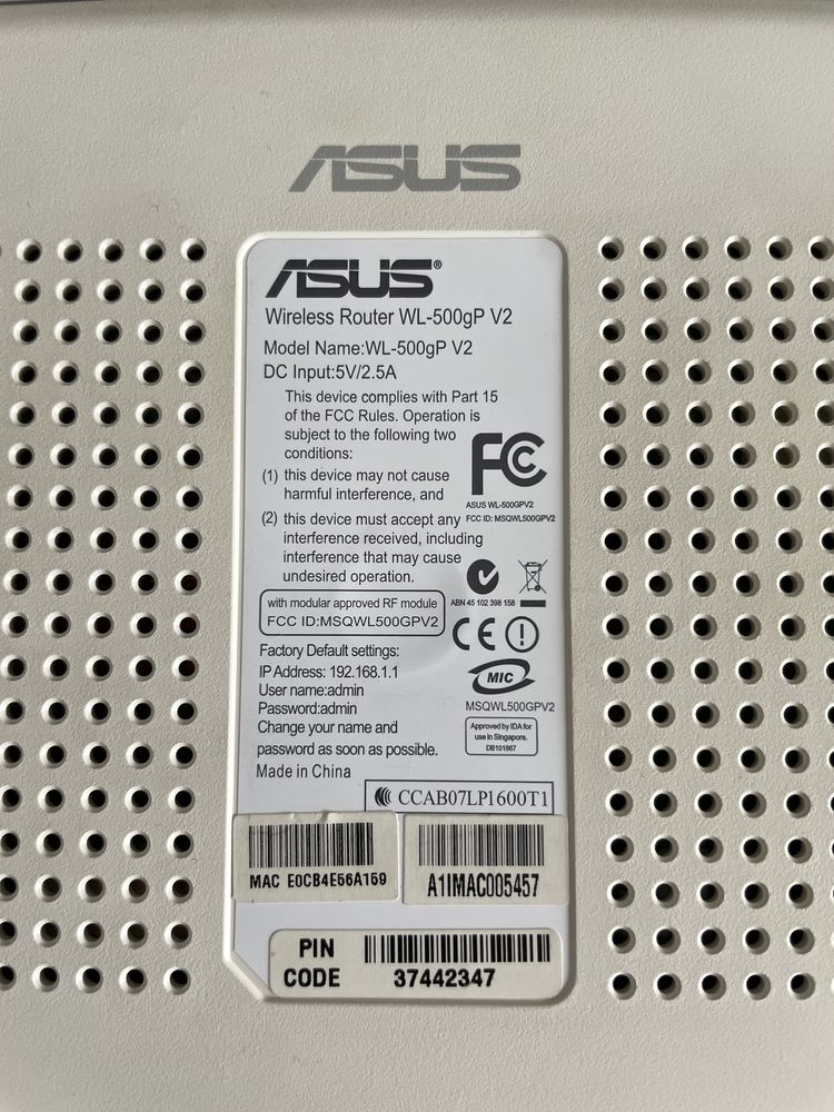 Router Asus WL-500gP V2