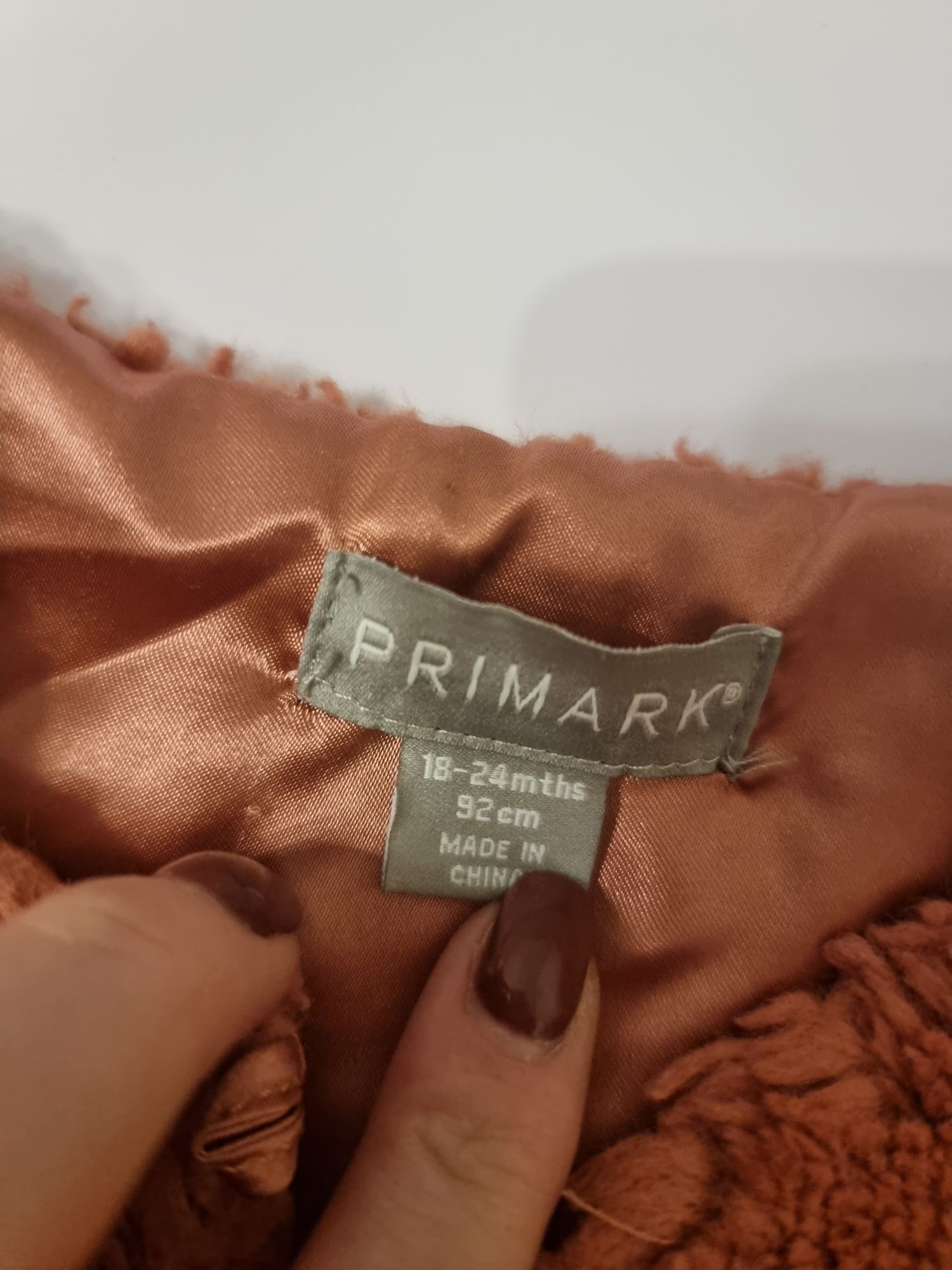 Kamizelka różowa futrzak bezrękawnik dla dziewczynki rozmiar 92 Primar