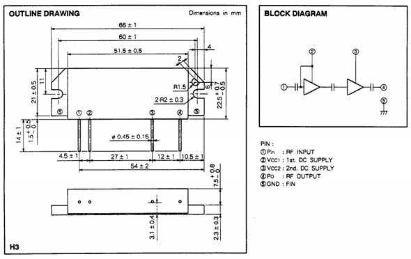УКХ підсилювач потужності вихідний-Mitsubishi M57710 - a, оригінал