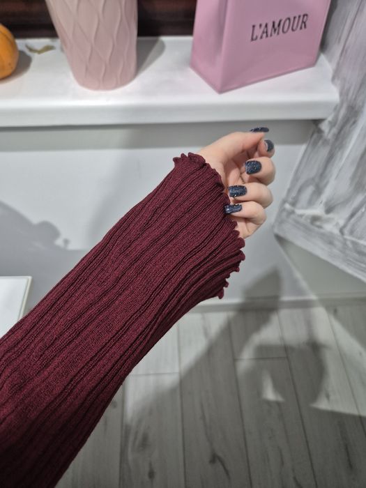 Bordowa bluzka h&m