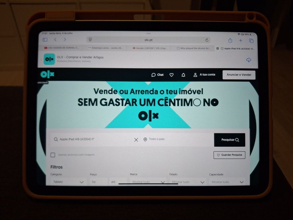 Apple Ipad A16 (A3354) de 11 polegadas - 16/07 em Lisboa e Caldas