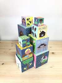 Torre Caixas Ilustradas / Coloridas - Brinquedo Criança