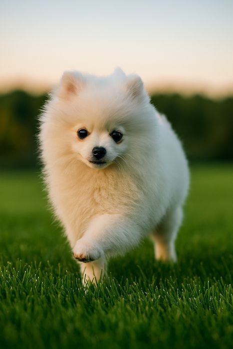Szpic miniaturowy, pomeranian (biały)