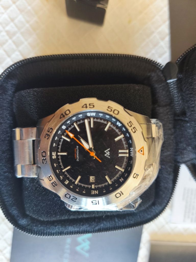 Wm relógio mecânico automático masculino