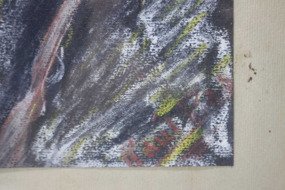 Quadro - Tropa no Ultramar - Original - Assinado e emoldurado