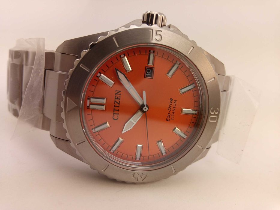 Титановые мужские часы Citizen Eco-Drive AW1840-50X, сапфир, РРЦ $550