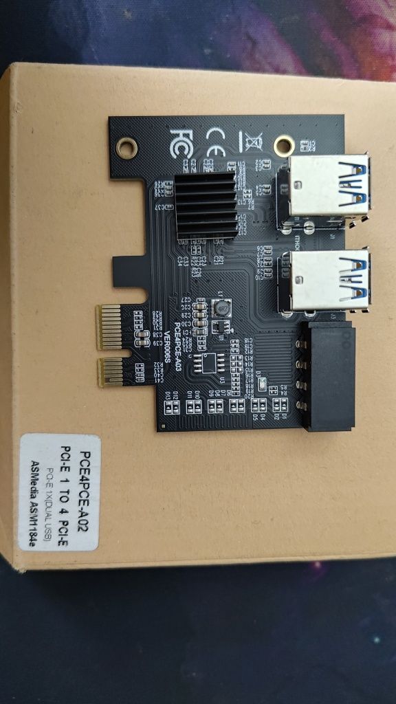 ASMedia ASM1184e ( pcie1 x4 usb )