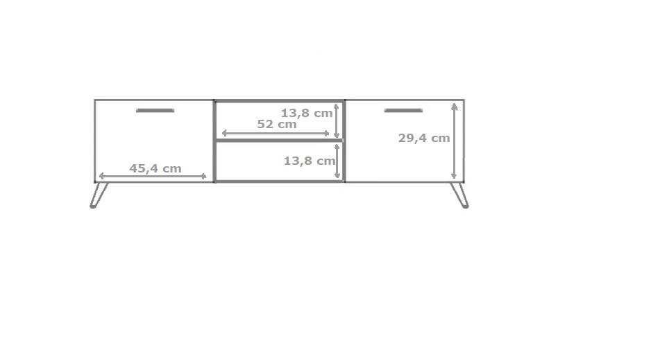 RTV BERGEN 150cm styl Skandynawski do salonu HIT NOWOŚĆ Szafka pod TV