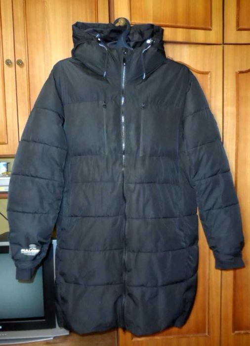 Зимний мужской пуховик PULL&BEAR p XL-XXL длинная куртка