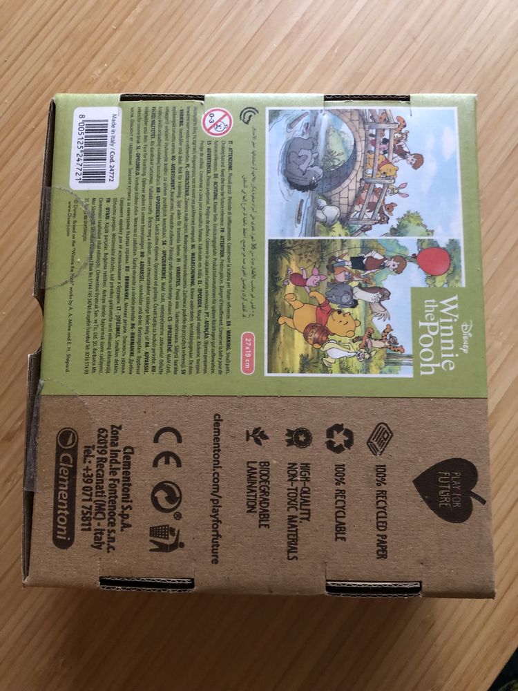 2x Puzzle Janod i Clementoni Disney Winnie the Pooh