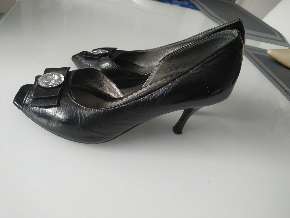 buty damskie czółenka na szpilce skóra naturalna r.35