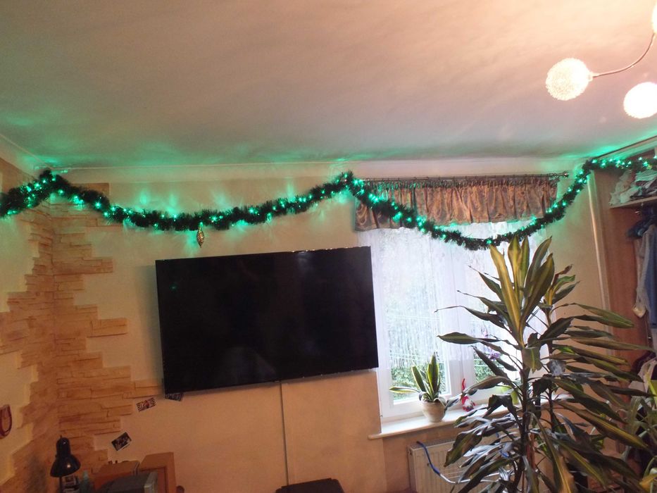 15m girlanda łańcuch lampki LED zielone ozdoby święta choinka Mikołaj