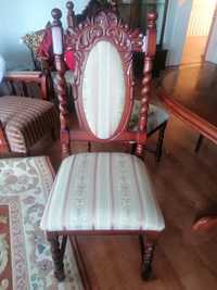 4 stylowe krzesła vintage orzech/wiśnia