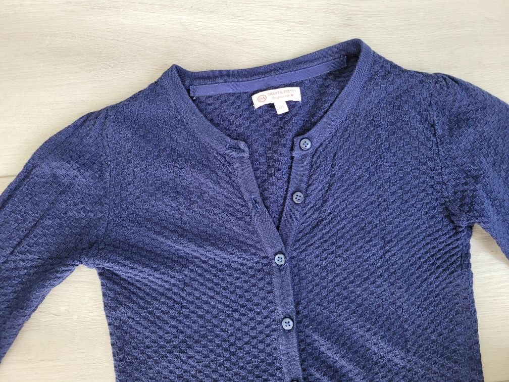 Sweterek rozpinany elegancki granatowy C&A rozm. 122