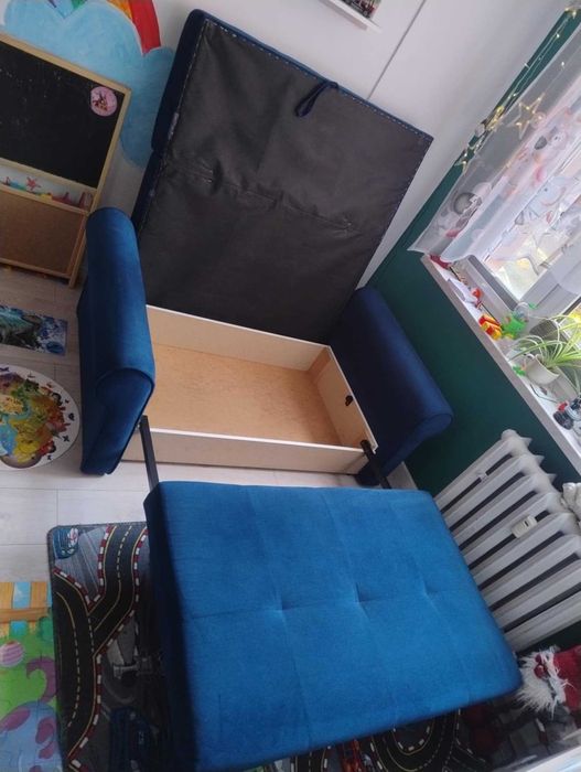 Granatowa kanapa / sofa/ amerykanka