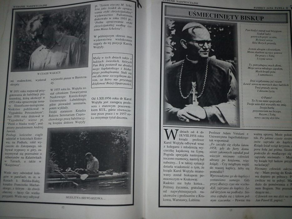 unikat,gazetka,czasopismo Jan Paweł II, K.Wojtyła,250 sztuk, 36 zdjęć