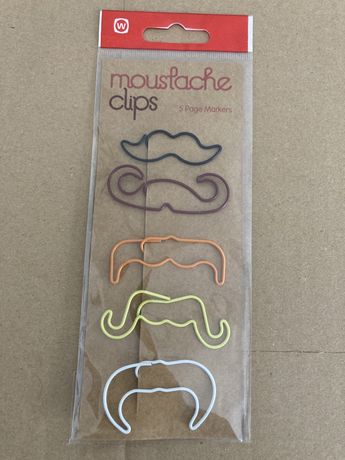 Moustache Clips marcadores de páginas bigodes novos