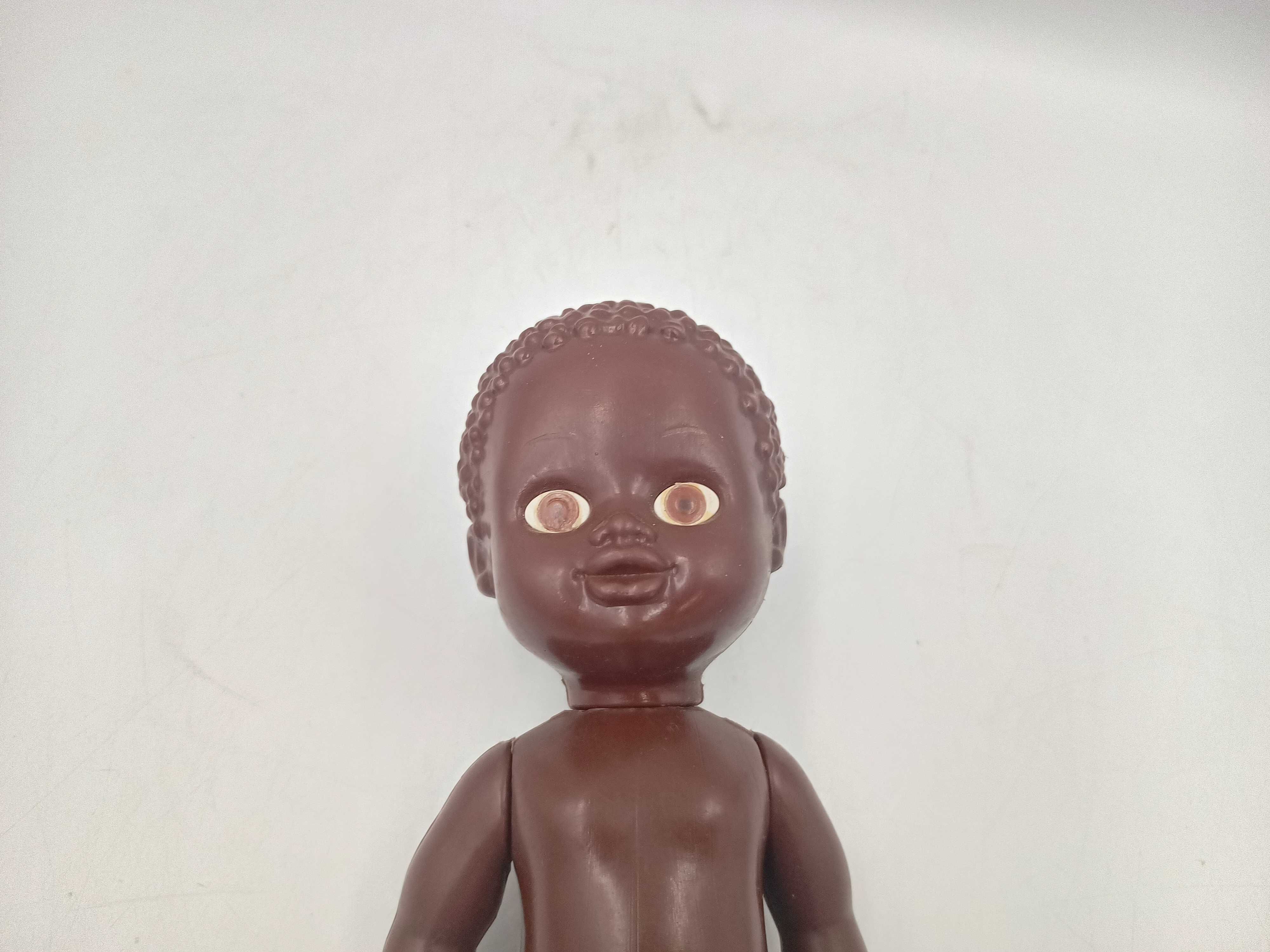 Lalka z PRL Murzynek Bambo stara zabawka 24cm