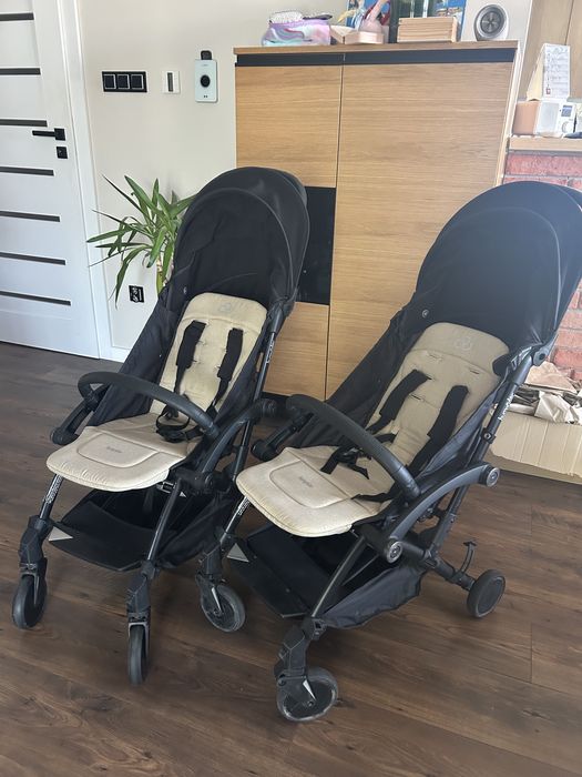 2x wózek bumprider connect2 magnetyczny bliźniaczy podwójny spacerówka