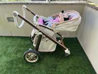 Carrinho BEBECAR VIA+ Bronze Rosa