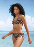 B.P.C bikini usztywniane czarne w kwiatki ^44(85D)