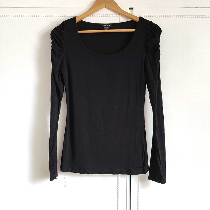 Bluzka top Amisu S 36 czarna wiskoza