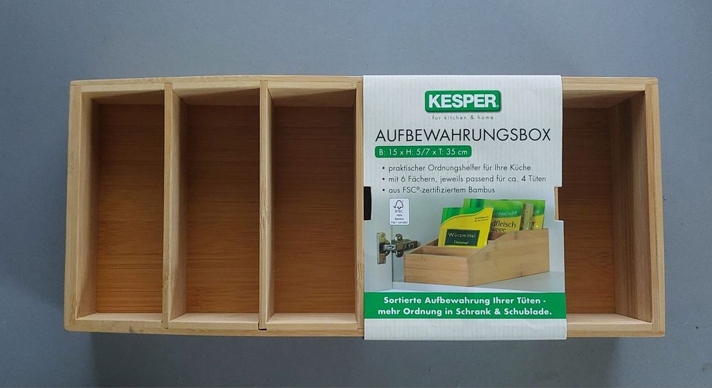 KESPER Organizer  do przypraw, zup i sosów z bambusa 15 x 35 x 7 cm