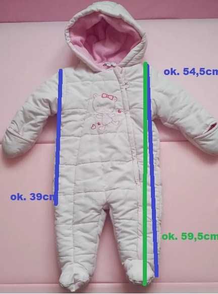 Kombinezon zimowy in extenso 68cm dla dziewczynki