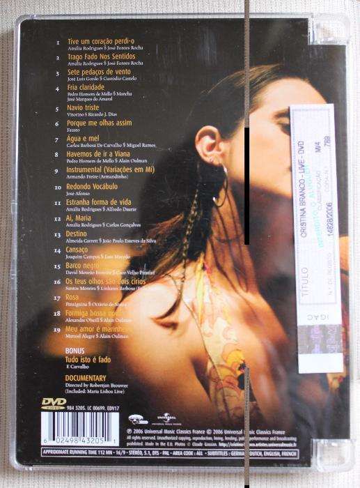 Cistina Branco, Live, novo