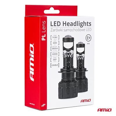 Żarówki H4 H19 Led 60W 6000K Canbus E9 2Szt