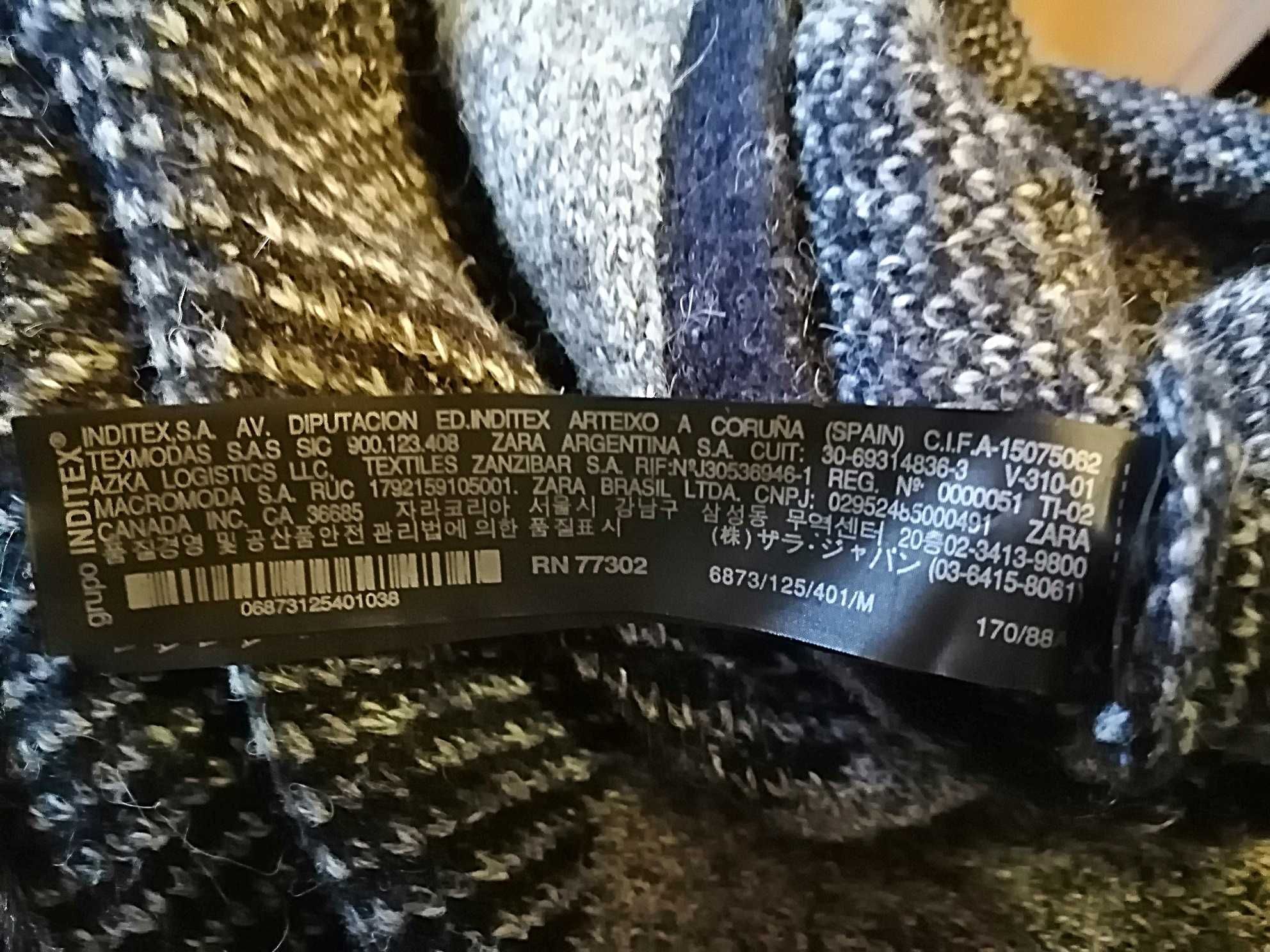 пончо куртка женская вязанная большой размер ZARA Knit