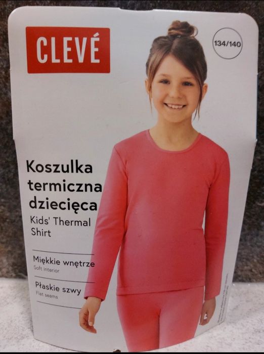Ķoszulka dziewczęca  termiczna na narty nowa 134/140,