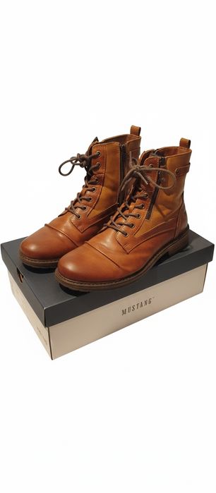 Botas MUSTANG Estilo Militar/Casual - Castanho Camel - Tamanho 43