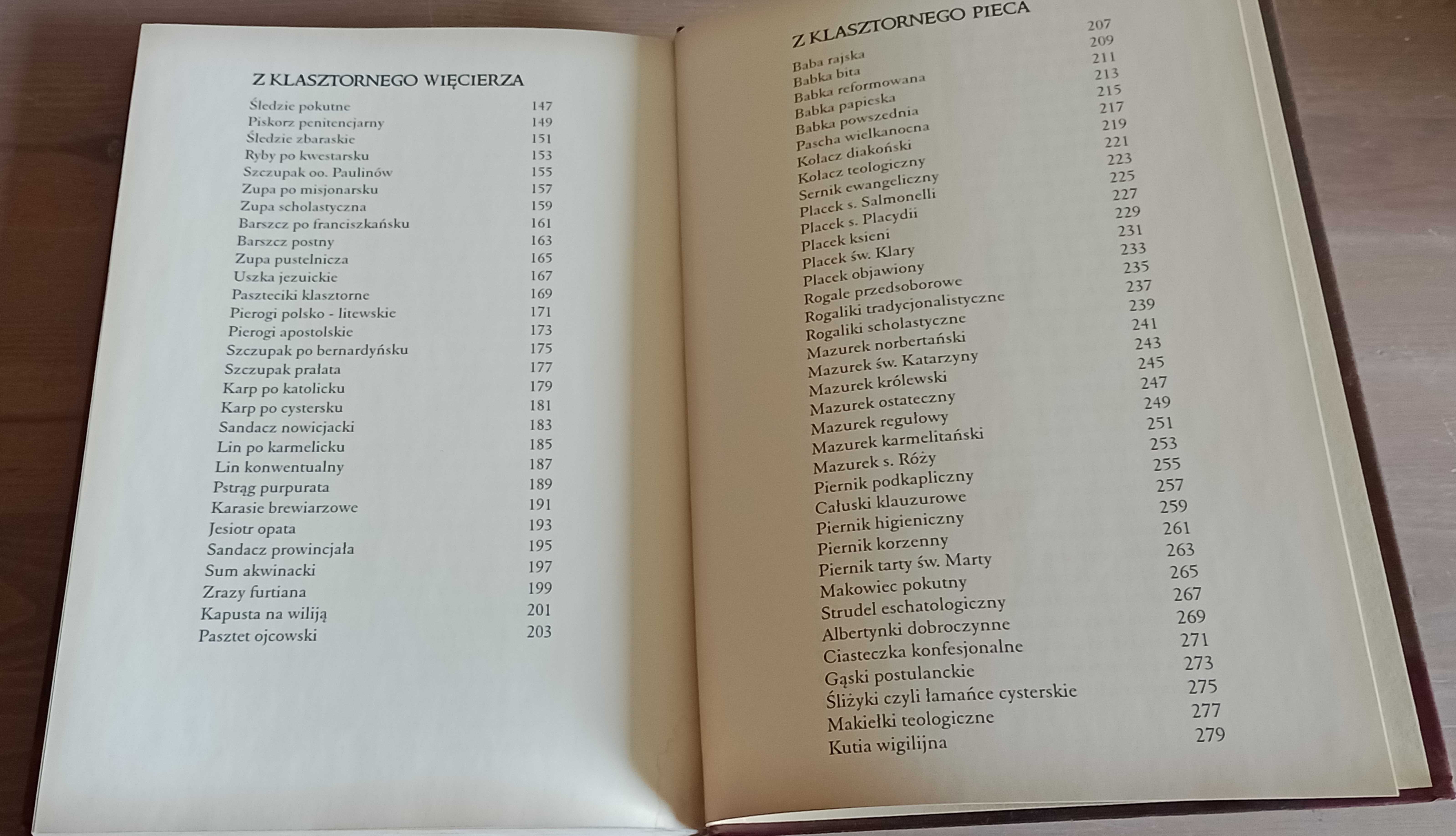 Receptury Klasztorne dla duszy i ciała Jacek Kowalski spis treści