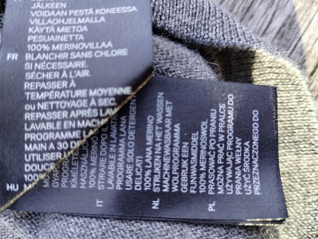 Sweter wełna merino 100% h&m S/M