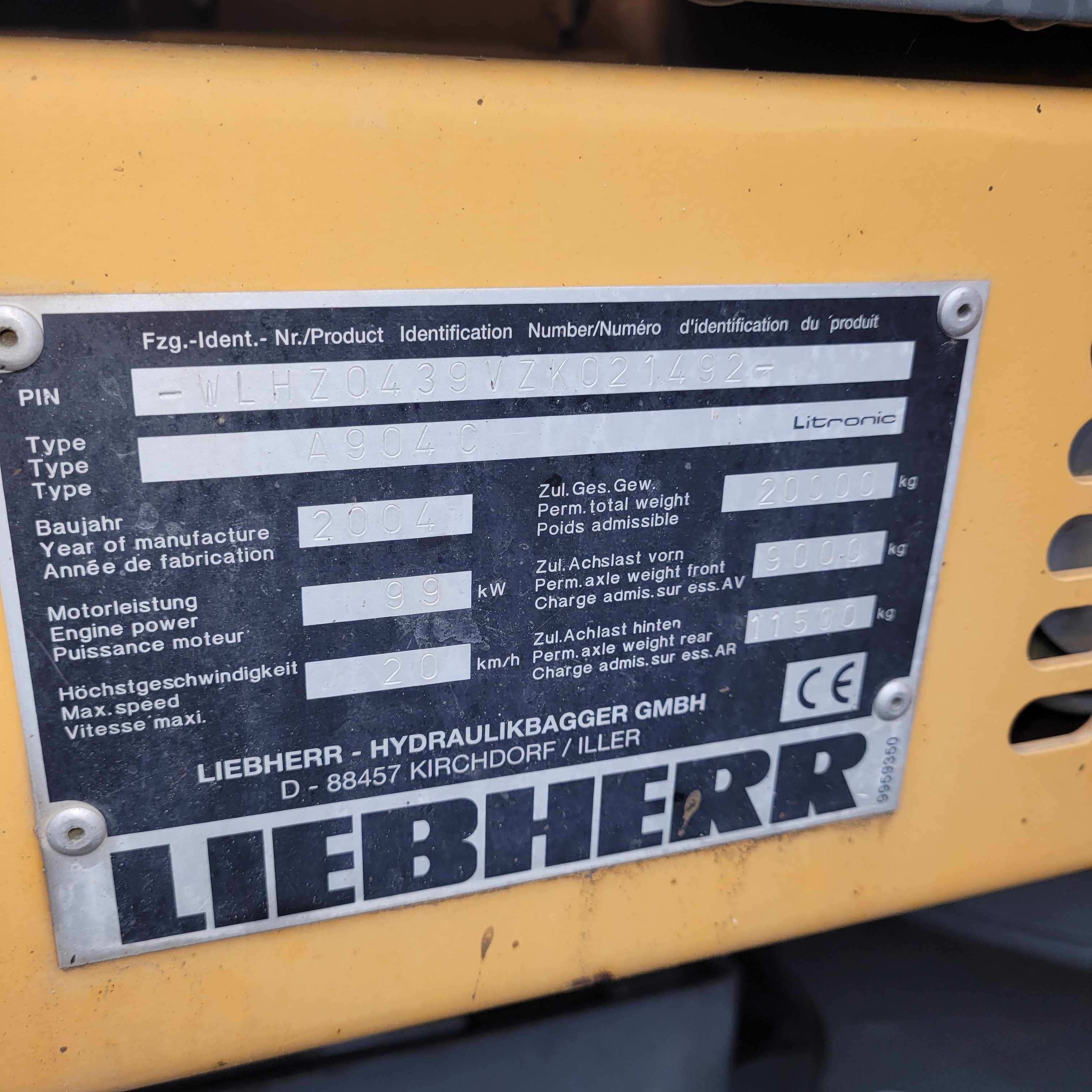 Koparka LIEBHERR A904 Litronic