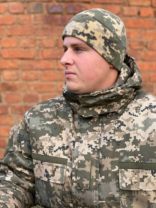 Армійська зимова флісова шапка тепла військова шапка тактична на флісі