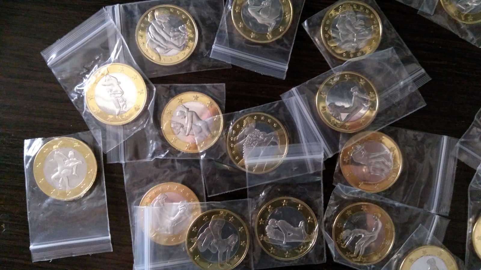 Сувенірна монета еротична  6 евро с позами камасутра