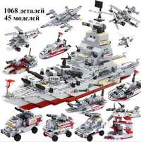 Конструктор Военный корабль 1068 деталей, совместим с LEGO