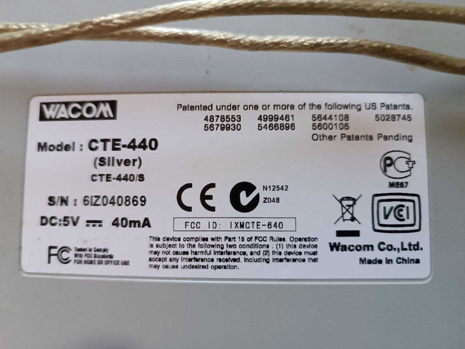 Графічний планшет wacom cte-440
