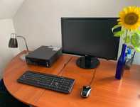 Komputer stacjonarny Mini-PC monitor klawiatura do biura pracy biurowy